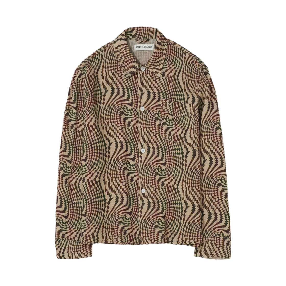 아워레가시 박스 셔츠 타탄 힙노시스 프린트