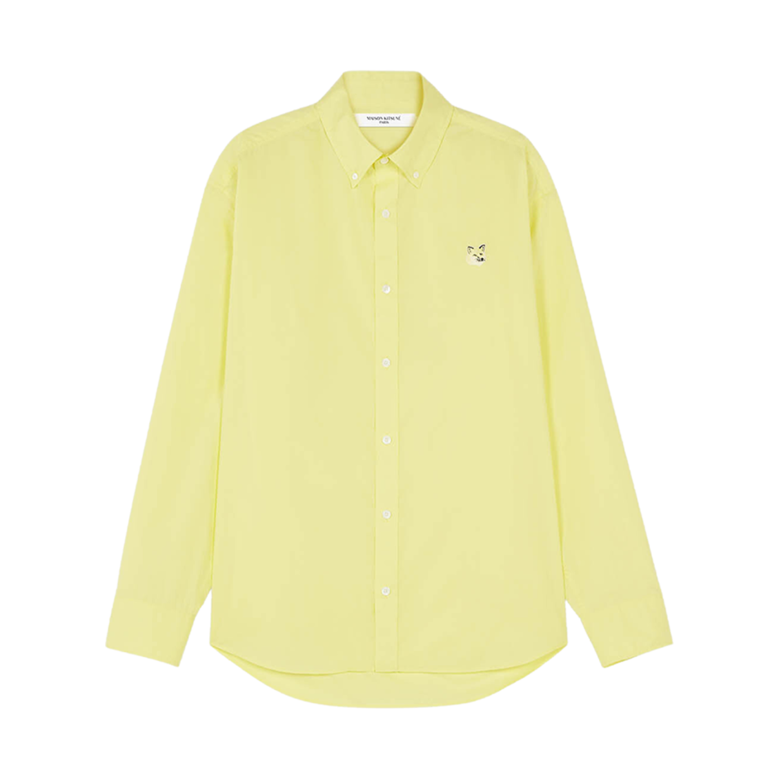 메종 키츠네 폭스 헤드 패치 캐주얼 셔츠 레몬(Maison Kitsune Fox Head Patch Casual Shirt Lemon) - 1