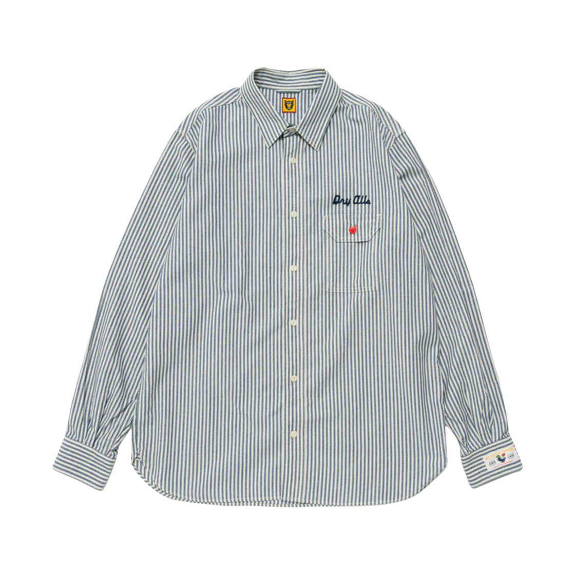 휴먼 메이드 스트라이프 워크 롱슬리브 셔츠 블루(Human Made Striped Work L/S Shirt Blue) - 1
