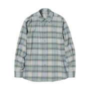 Auralee Super Light Wool Check Shirt Blue Green