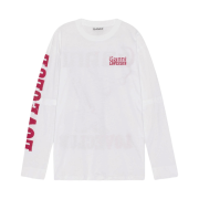 (W) Ganni Layered Long Sleeve T-Shirt Bright White
