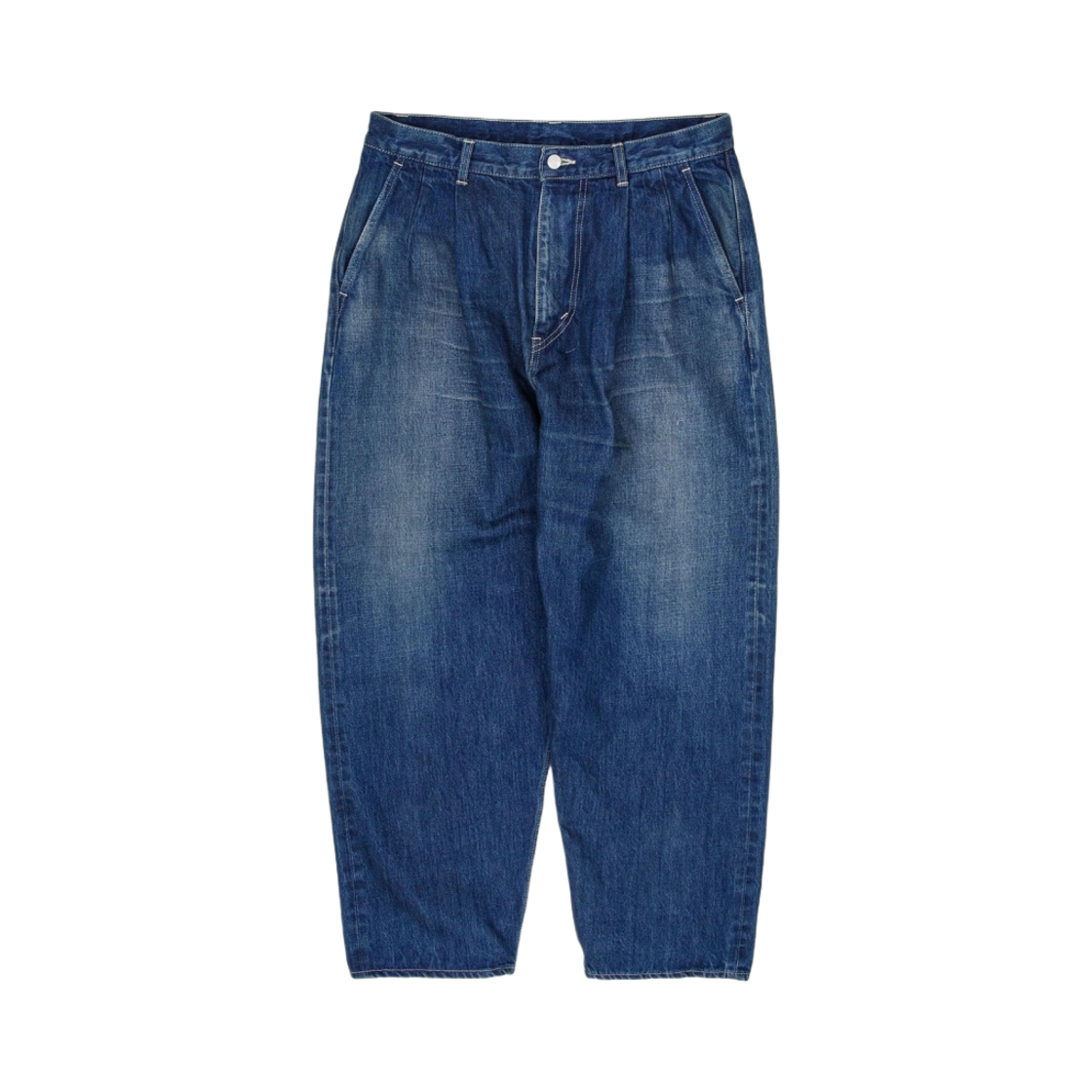 그라프페이퍼 셀비지 데님 투턱 테이퍼드 팬츠 다크 페이드(Graphpaper Selvage Denim Two Tuck Tapered Pants Dark Fade)