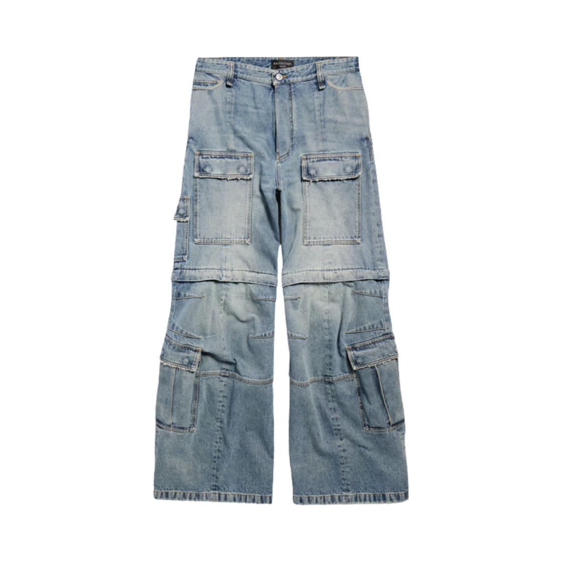 783694THW254245 (W) Balenciaga Flared Cargo Pants Blue