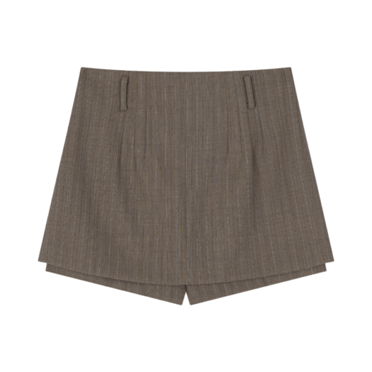 【韓国NIIER NOR ニアノア】CROSS ROSE HALF PANTS_MELANGE GREY SHOP - Bottom - NIIER NOR