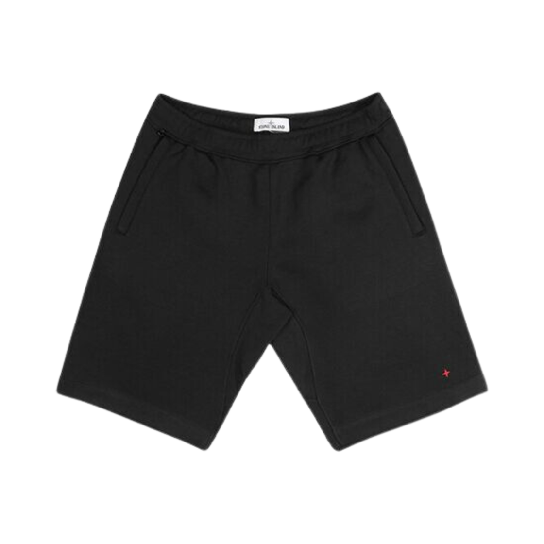 7415640X2-V0029 Stone Island 640X2 Marina Logo Shorts Black - 21SS