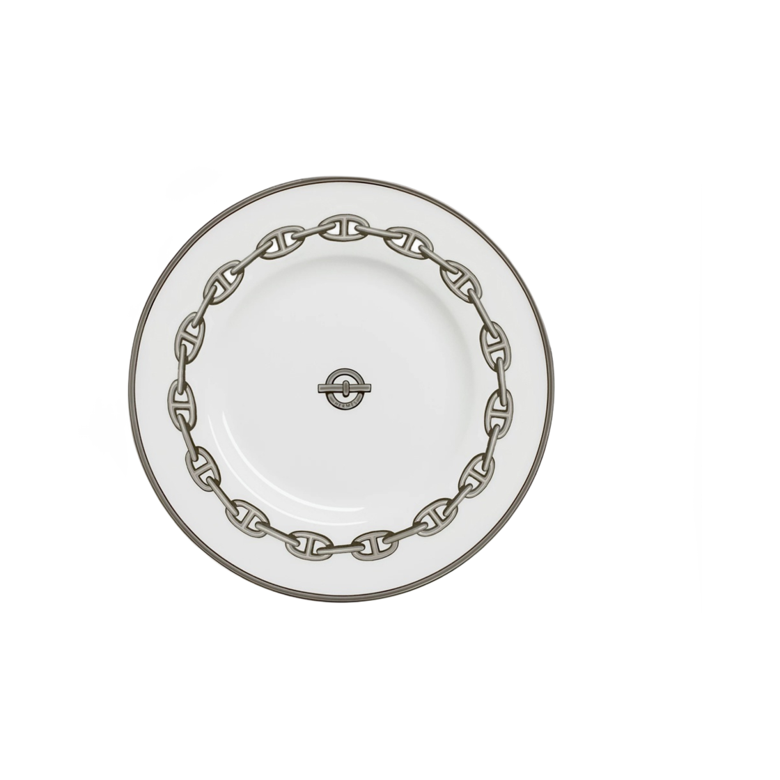 P004112P Hermes Chaine D'Ancre Bread and Butter Plate Platinum (2 Plates)