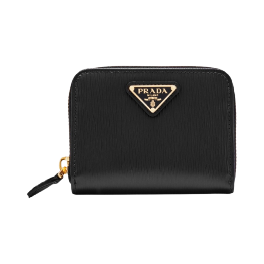 1MM268-2DDU-F0002 Prada Vitello Move Leather Coin Purse Black