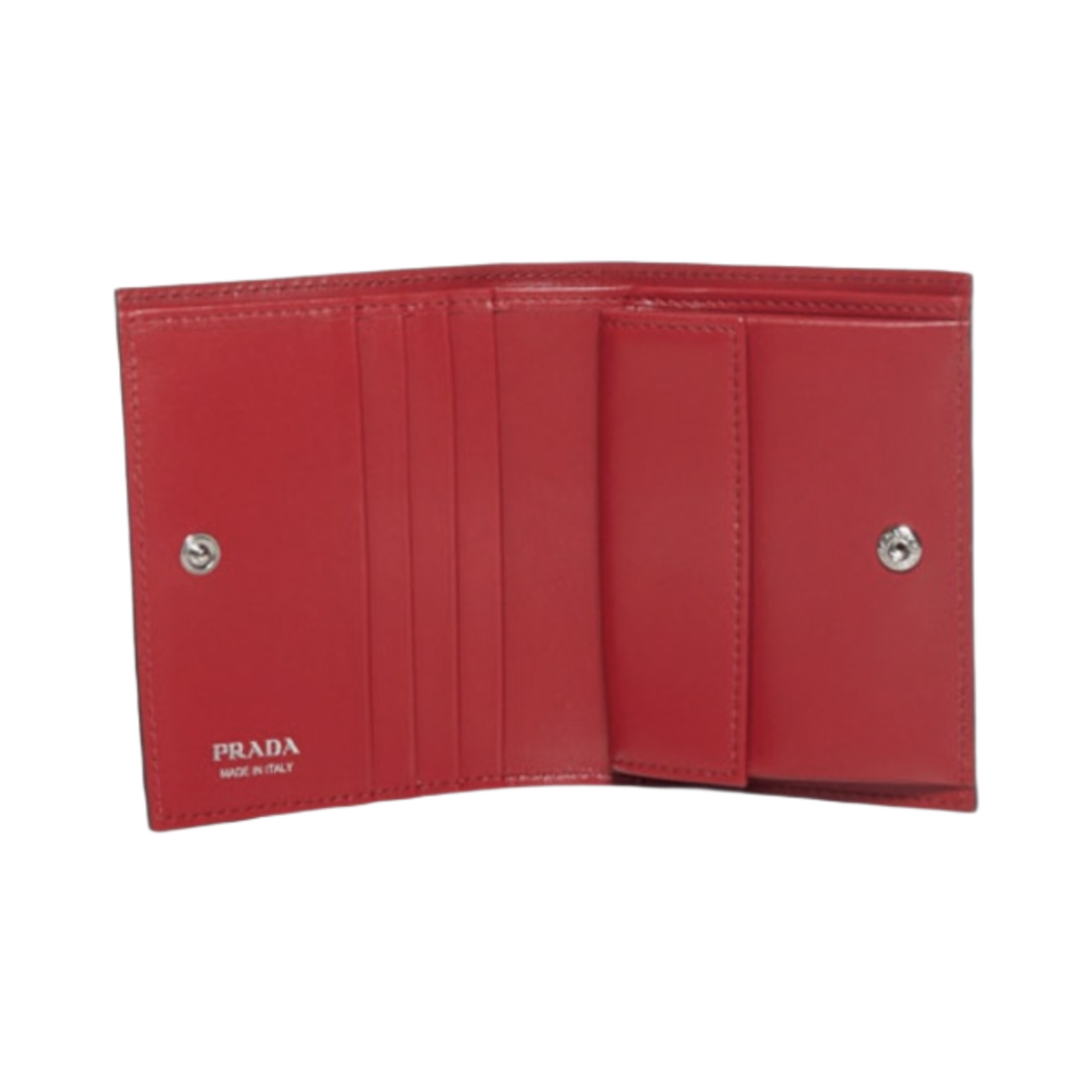 프라다 스몰 브러쉬드 레더 월렛(Prada Small Brushed Leather Wallet Red) - 2
