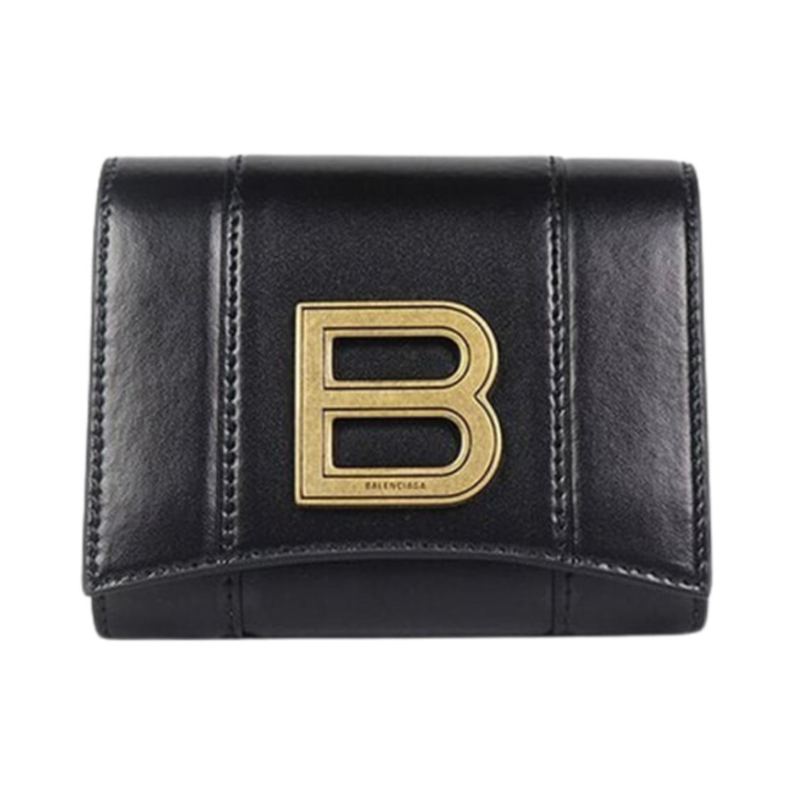 발렌시아가 아워글래스 컴팩트 반지갑 블랙(Balenciaga Hourglass Compact Bi-Fold Wallet Black) - 1