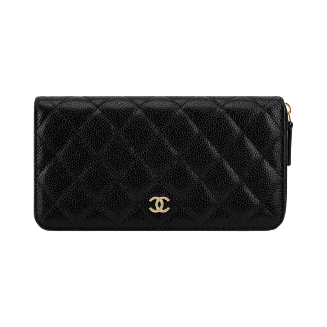 샤넬 클래식 롱 지퍼 지갑 그레인드 카프스킨 골드 메탈 블랙(Chanel Classic Long Zipped Wallet Grained Calfskin & Gold Black)
