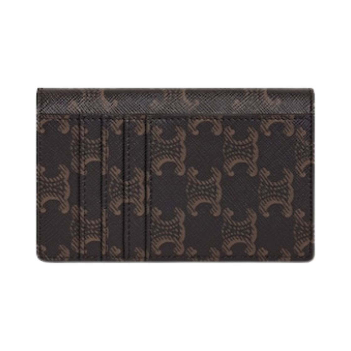 10P072CQH-04LU Celine Long Card Holder with Flap in Triomphe Canvas Tan - #2