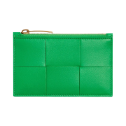 Bottega Veneta Zipped Card Case Parakeet