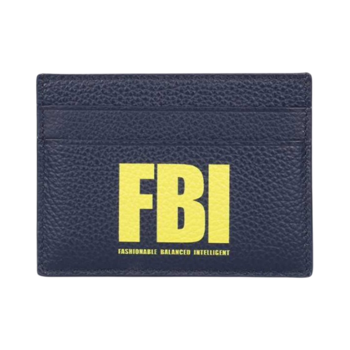 6675012102P4672 Balenciaga FBI Print Card Holder Navy