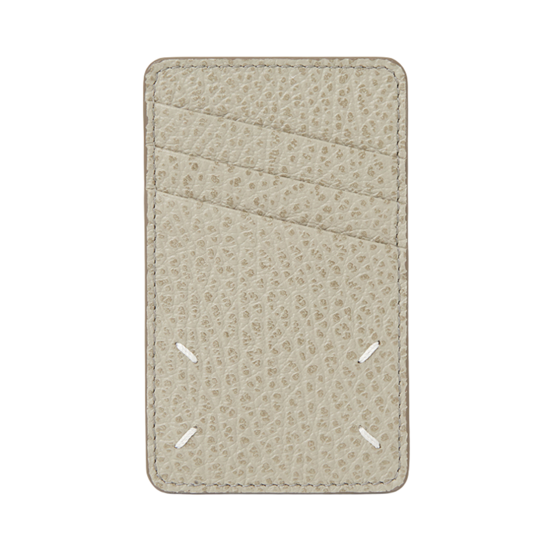 SA1VX0017P4455T8049 Maison Margiela Stitch Card Holder Wallet Beige Khaki
