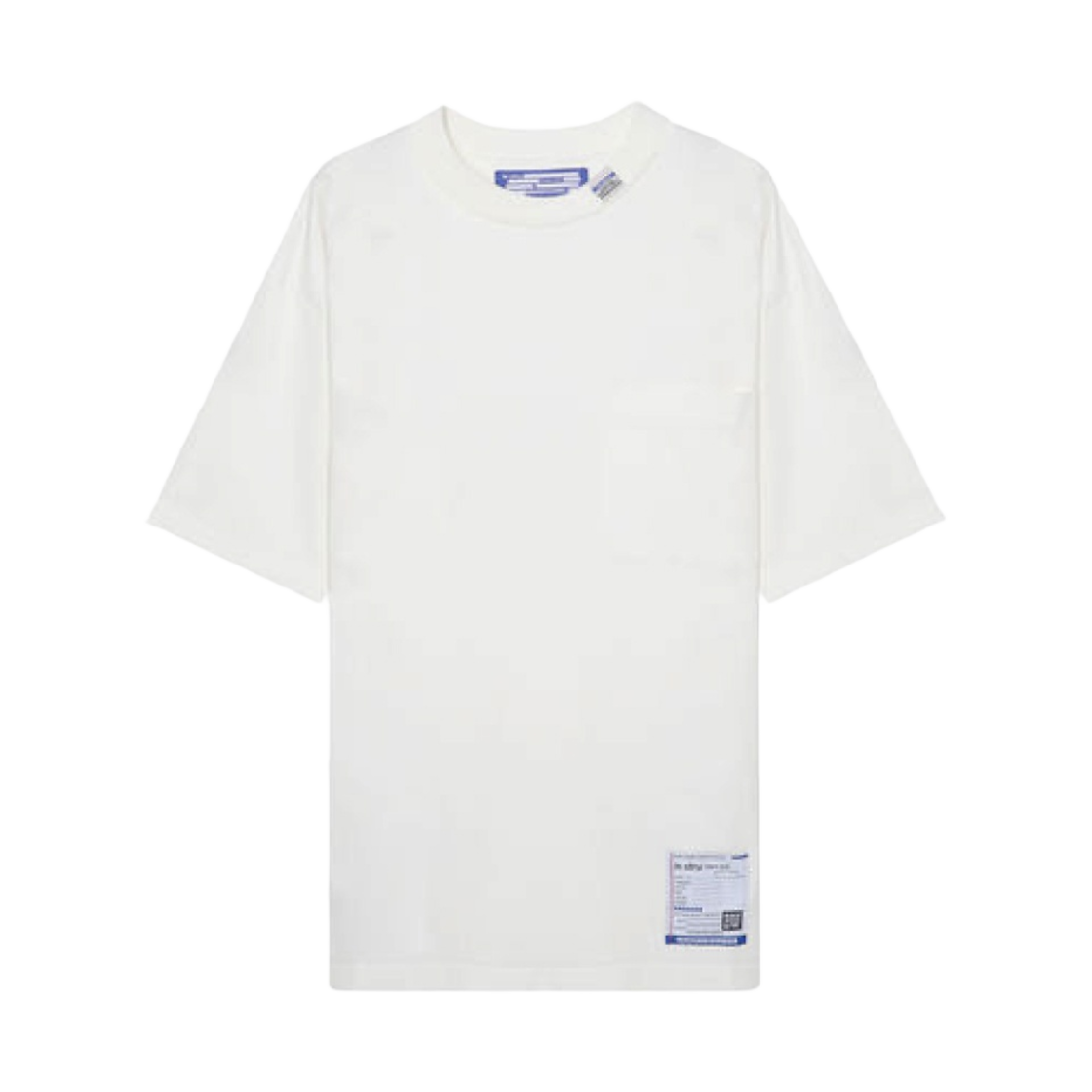 메종 미하라 야스히로 인스트루멘탈 자수 티셔츠 화이트