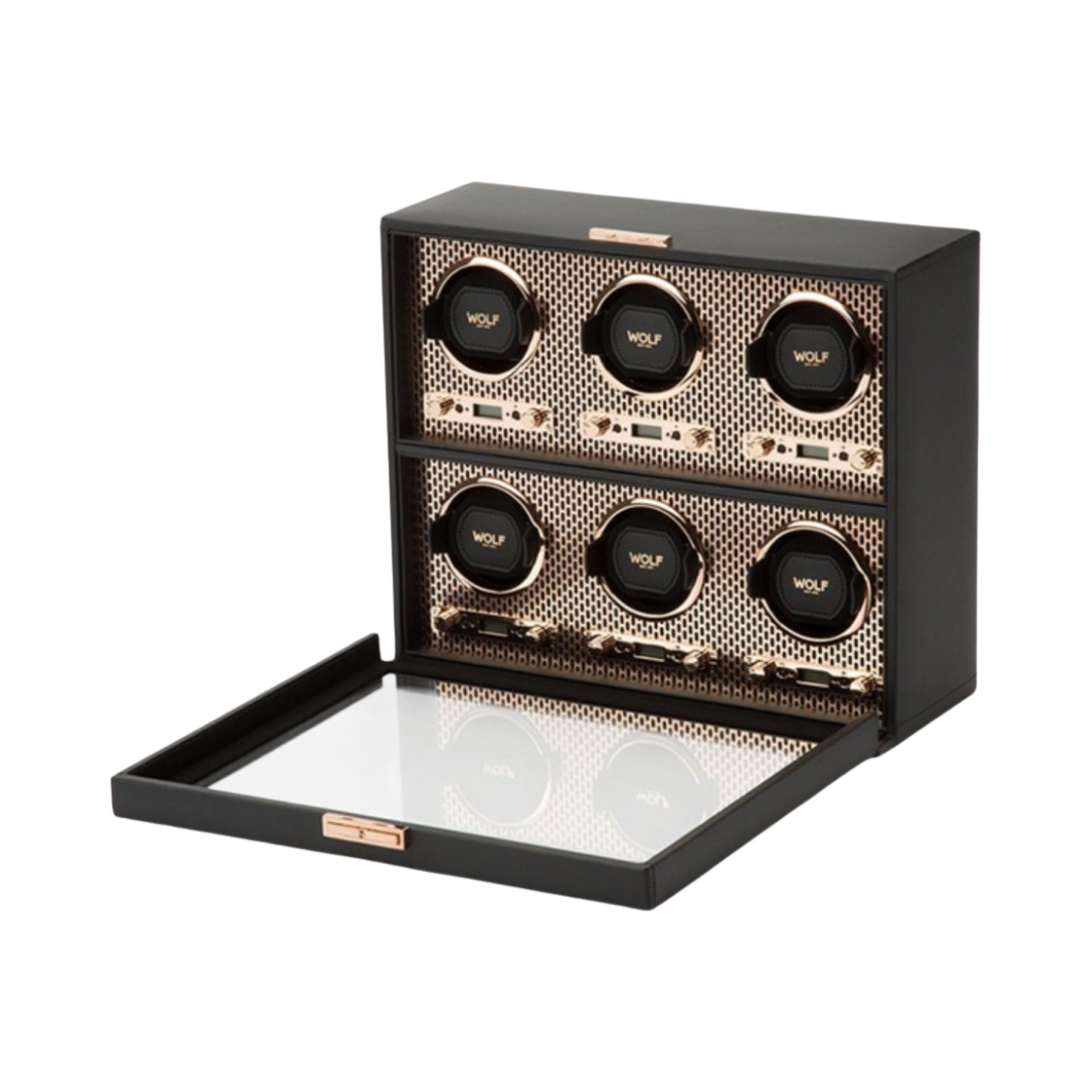 울프 1834 액시스 6 피스 워치 와인더 코퍼(Wolf 1834 Axis 6 Piece Watch Winder Copper) - 2