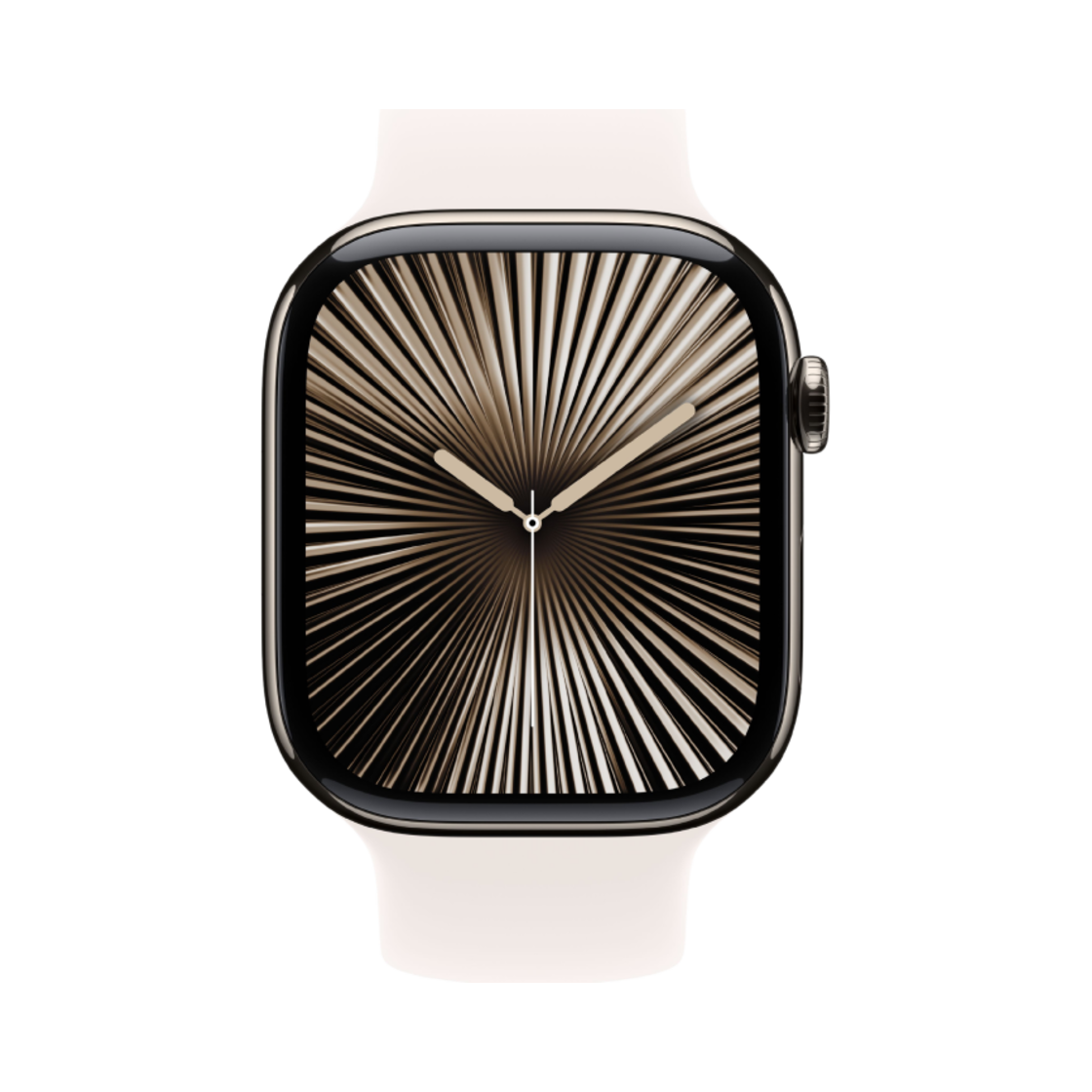 애플 워치 10 46mm 내추럴 티타늄 케이스 솔로 루프 라이트 블러쉬 (국내 정식 발매 제품)(Apple Watch Series 10 46mm Natural Titanium Case with Solo Loop Light Blush (Korean Ver.)) - 2