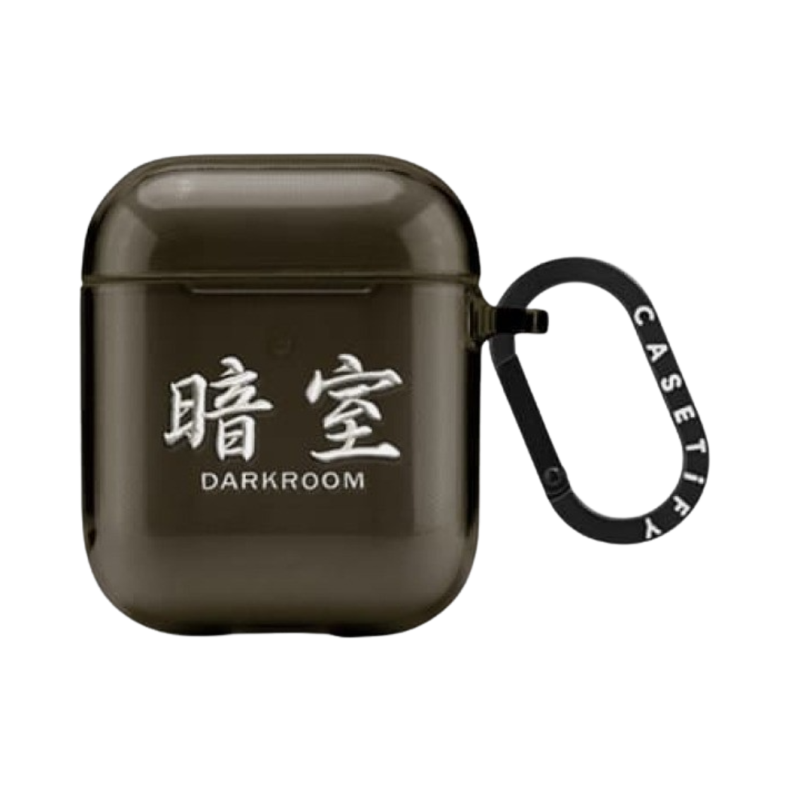 케이스티파이 x 다크룸 스튜디오 실버 스티치 로고 에어팟 케이스 TPU 블랙(Casetify x Darkr8m Studio Silver Stitch Logo AirPods Case TPU Black) - 1