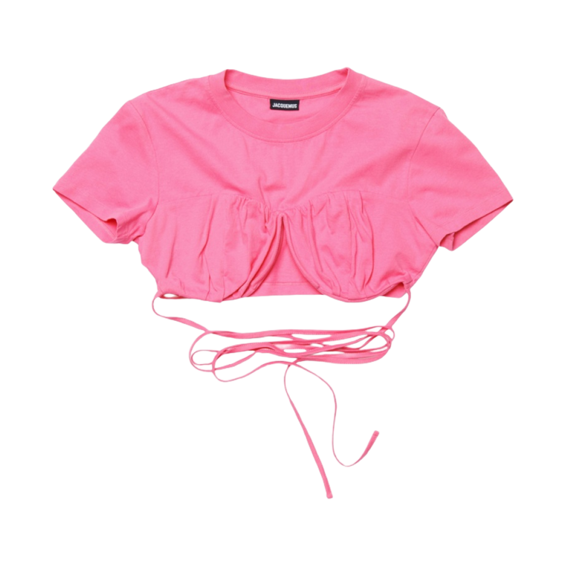 (W) 자크뮈스 르 티셔츠 바치 다크 핑크((W) Jacquemus Le T-Shirt Baci Dark Pink) - 1