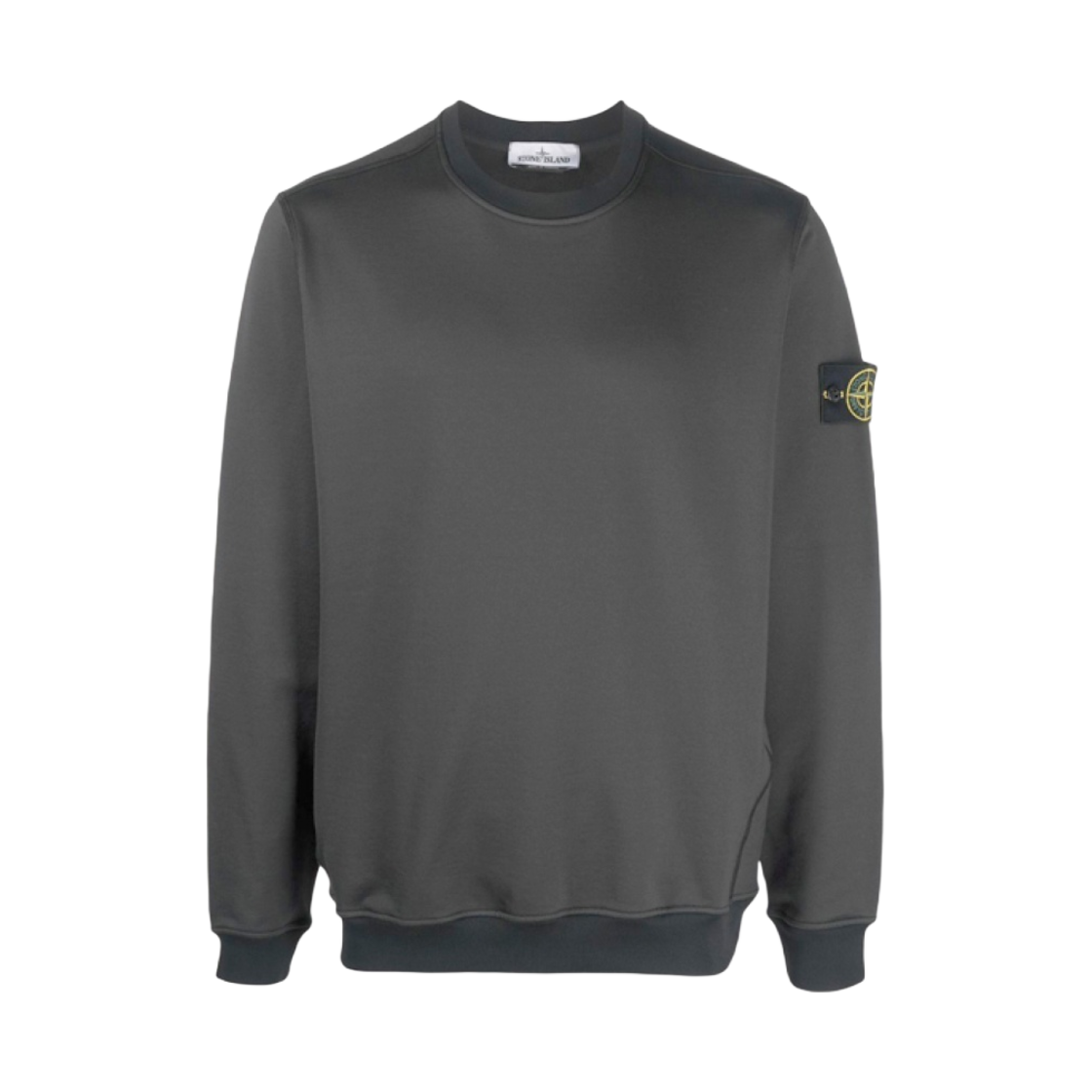 751563547-V0065 Stone Island 63547 Cotton Nylon Fleece Sweatshirt Dark Grey - 21FW