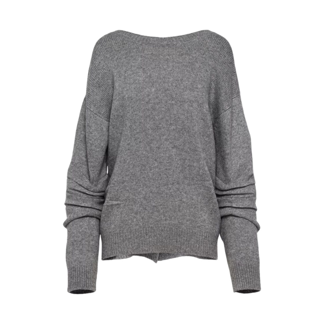 (W) 프라다 울 앤 캐시미어 스웨터 슬레이트 그레이((W) Prada Wool and Cashmere Sweater Slate Gray) - 1