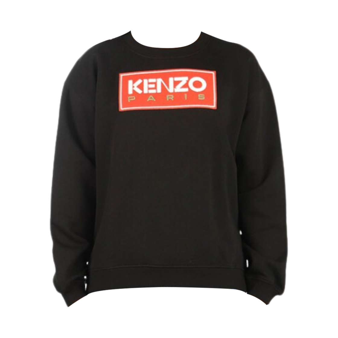 FD52SW0384MF-99J (W) Kenzo Logo Cotton Sweatshirt Black