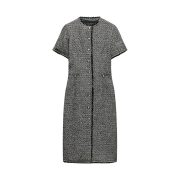 (W) Zara ZW Collection Structure Midi Dress Grey Natural