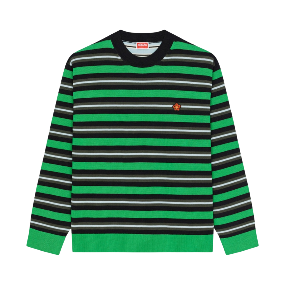 겐조 스트라이프 점퍼 그래스 그린(Kenzo Striped Jumper Grass Green) - 1