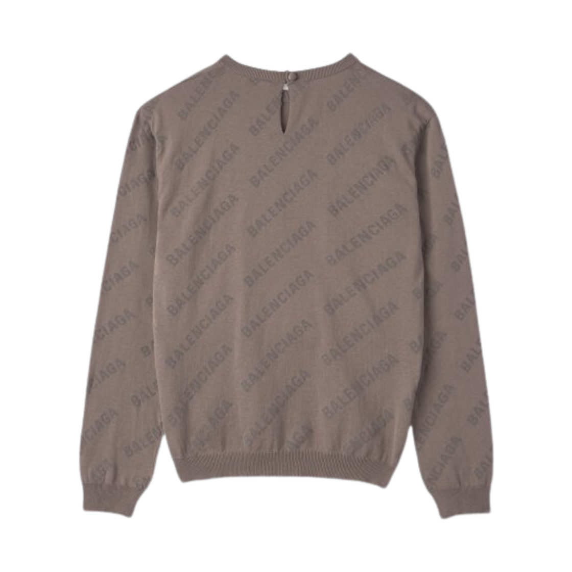 (W) 발렌시아가 올오버 로고 크롭 니트 베이지((W) Balenciaga Allover Logo Crop Knit Beige) - 2
