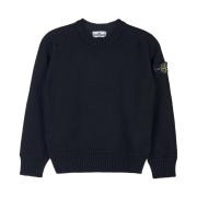 (Kids) Stone Island 515A2 Crewneck Knit Black - 22FW