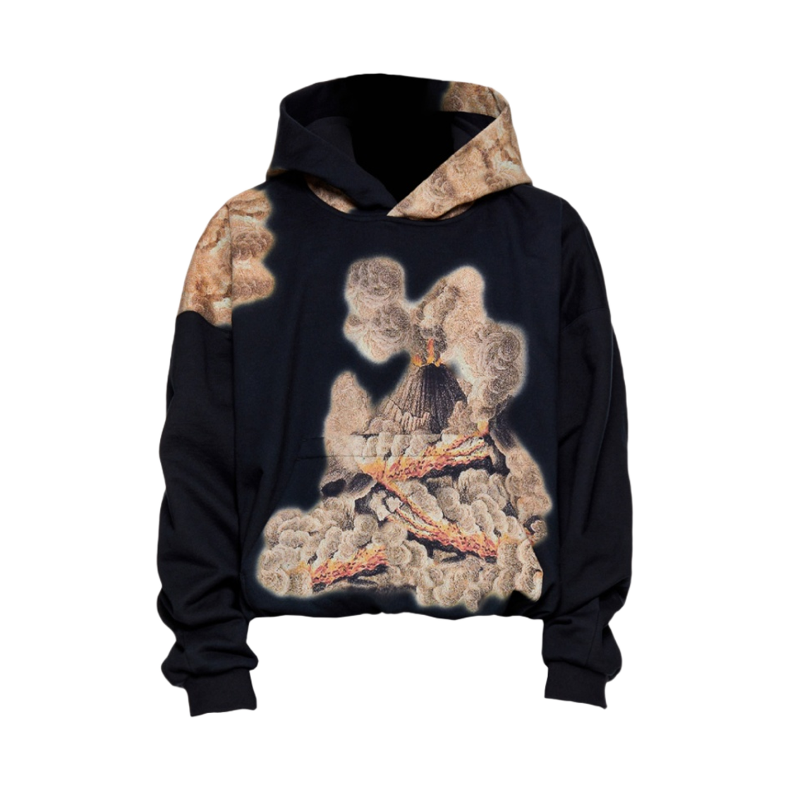 우영미 볼케이노 후드 티셔츠 블랙 - 23FW(Wooyoungmi Volcano Hooded T-Shirt Black - 23FW) - 1