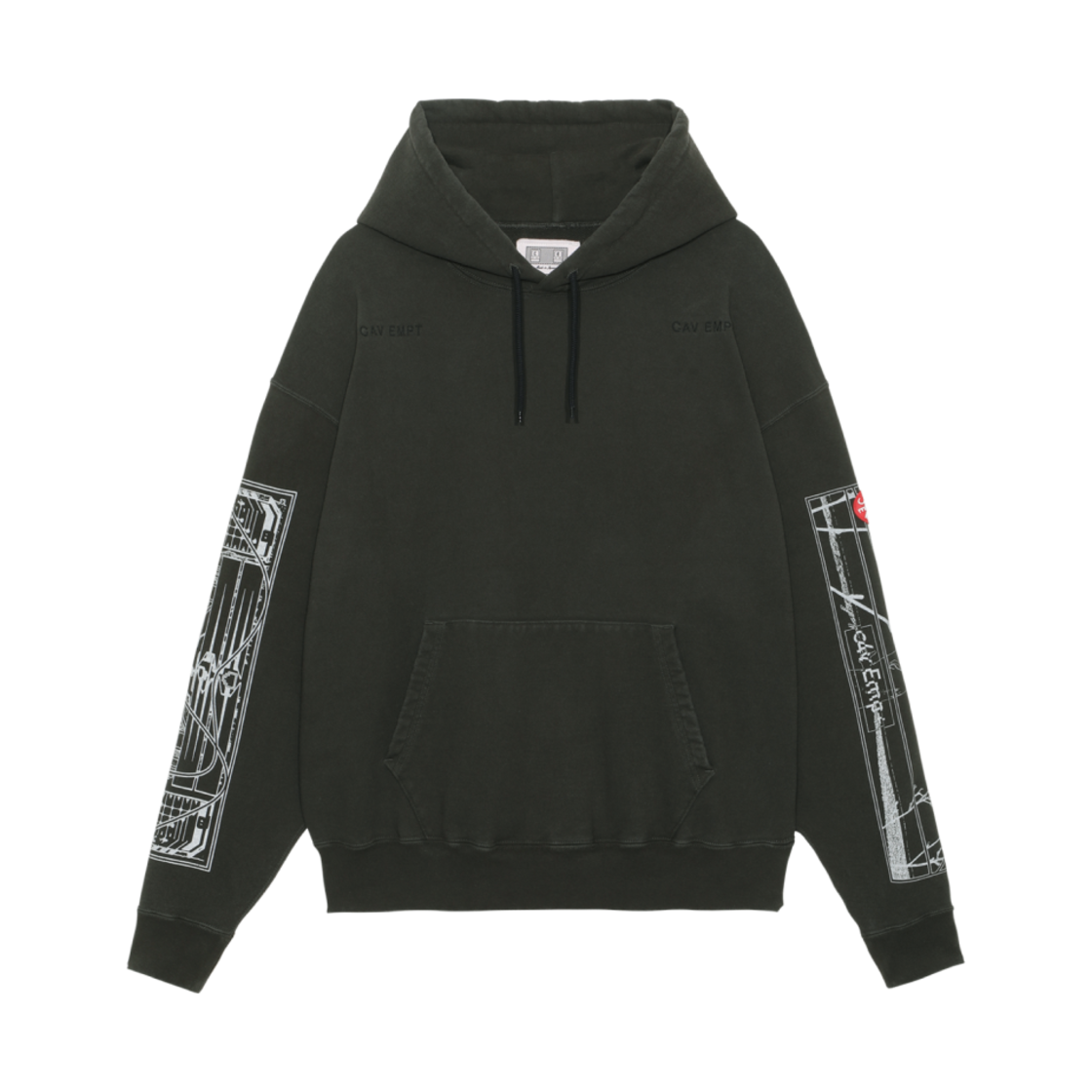 - Cav Empt Washed Fraudulence Hoody Black - 23SS