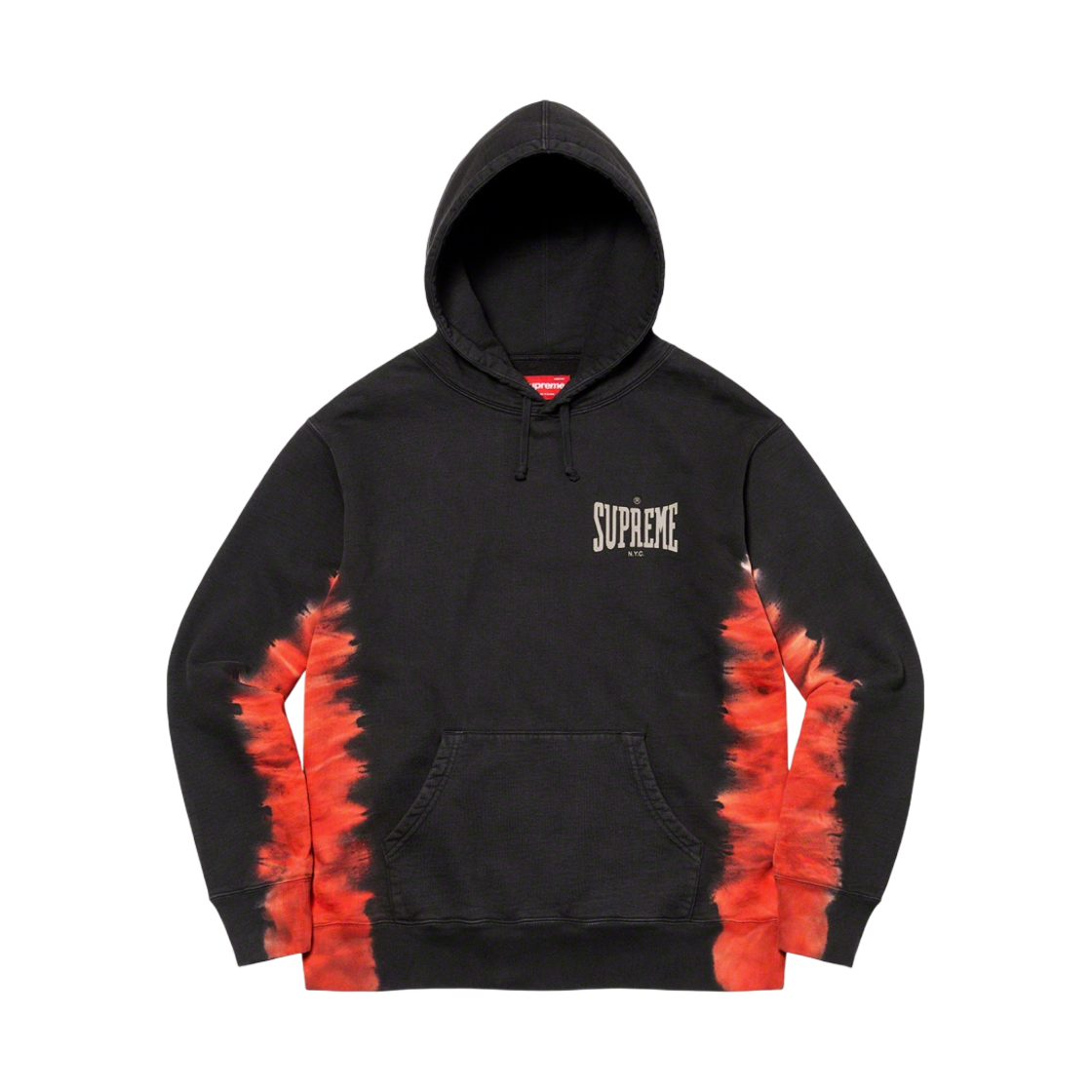 - Supreme Bleached Hooded Sweatshirt Black - 21FW