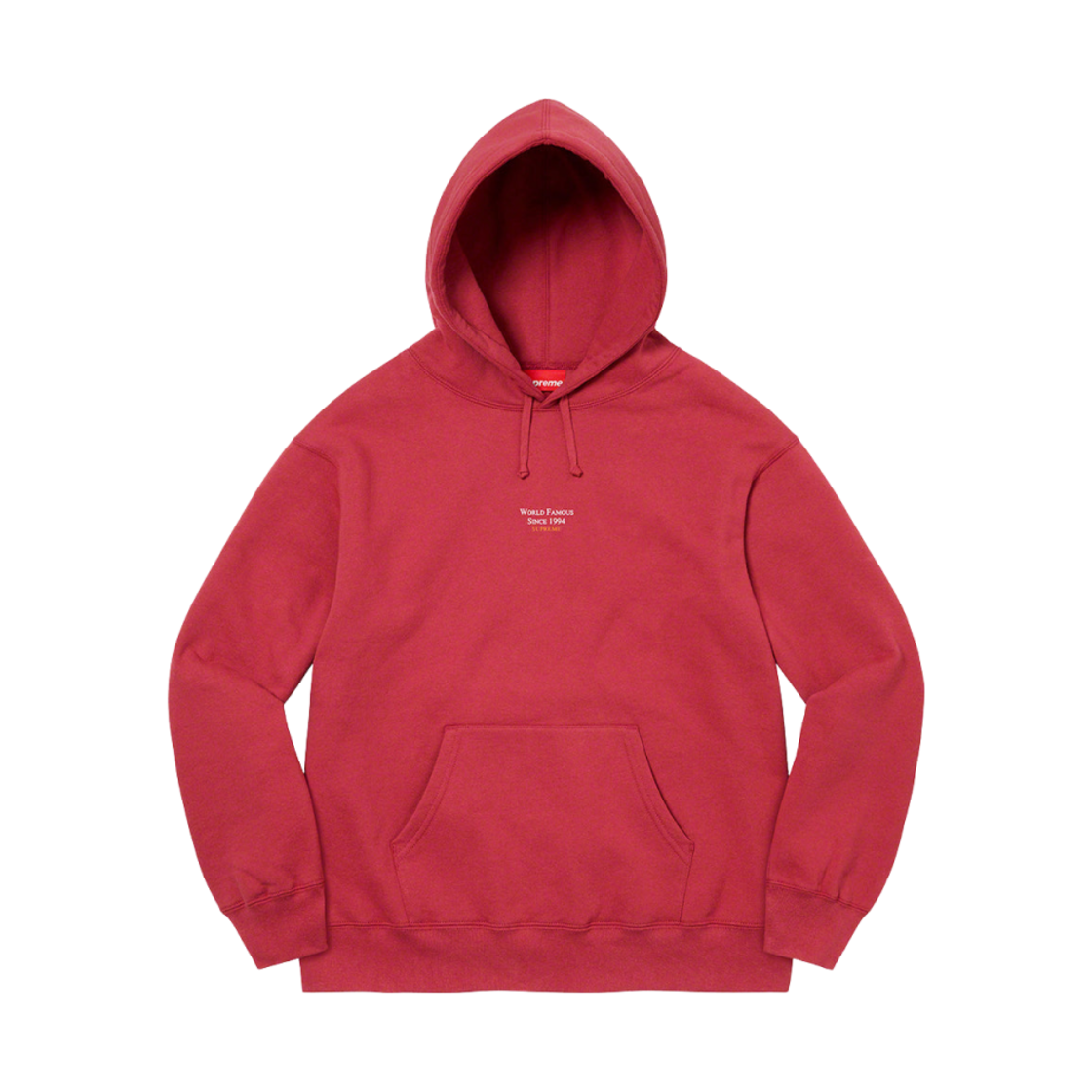 슈프림 월드 페이머스 마이크로 후드 스웨트셔츠 다크 레드 - 23SS(Supreme World Famous Micro Hooded Sweatshirt Dark Red - 23SS) - 1