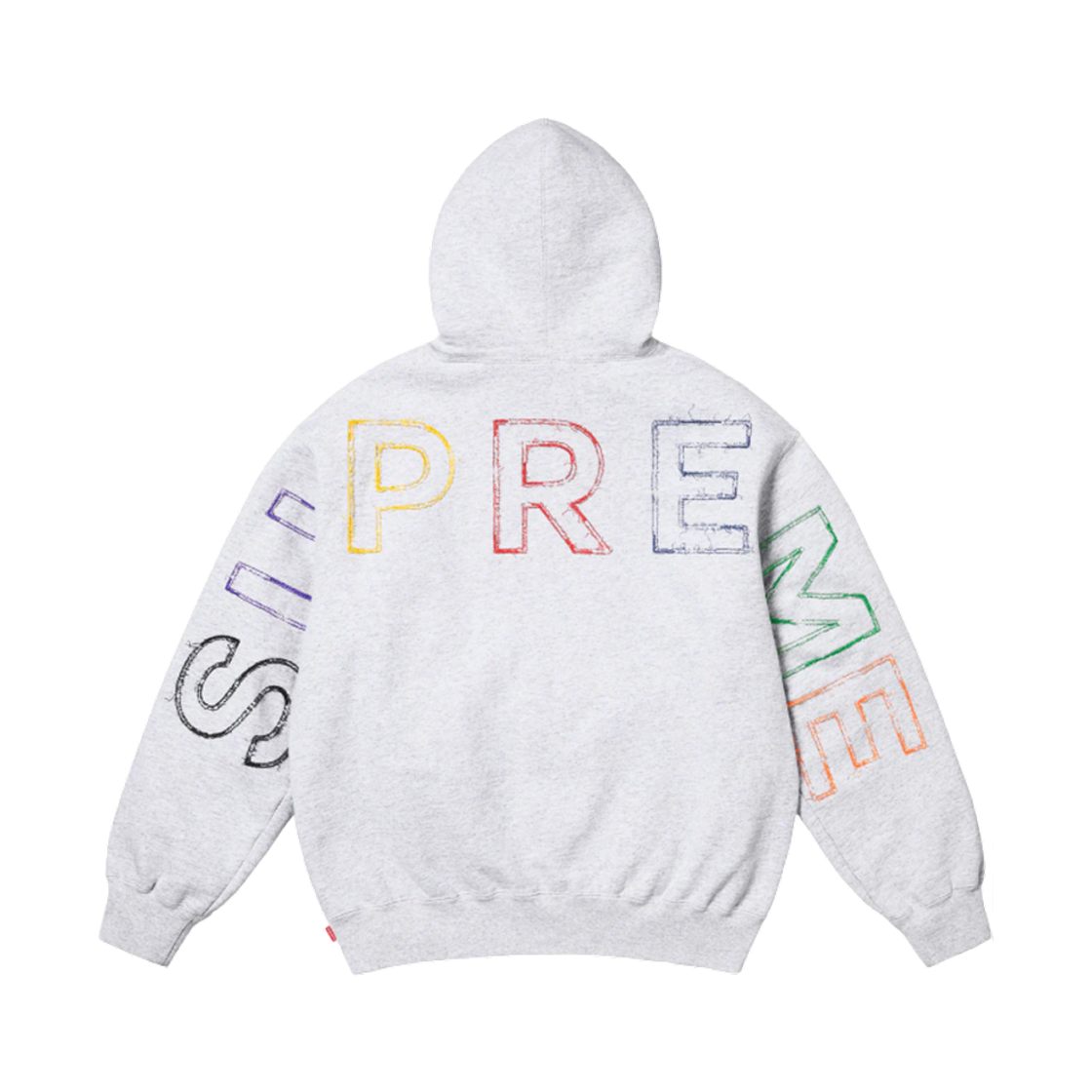 슈프림 프레이드 후드 스웨트셔츠 애쉬 그레이 - 25SS(Supreme Frayed Hooded Sweatshirt Ash Grey - 25SS) - 1