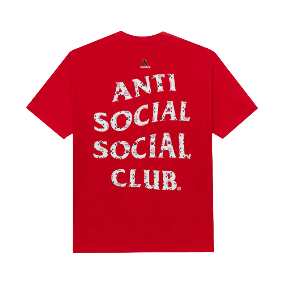 - Anti Social Social Club x Casestudy Korean Flag T-shirt Red - 대표 이미지 #1