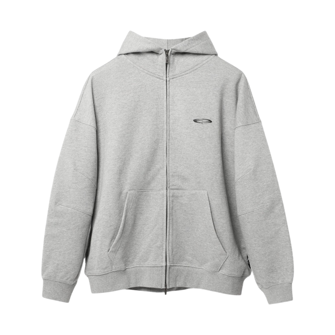 FWSWCUJ102M Opening Project Heavy Weight Logo Hood Zip-up Melange Grey
