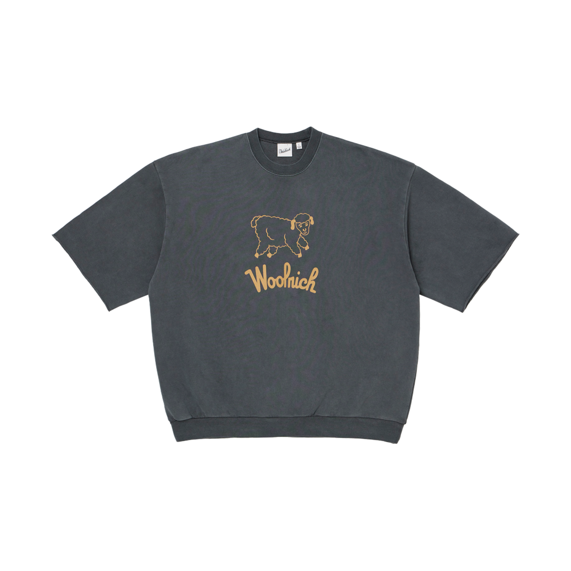 KM5BTSSWR08RG Woolrich Run Sheep S/S Sweatshirt Charcoal - 25SS