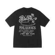 Stussy Pigment Dyed Pool Service T-Shirt Black