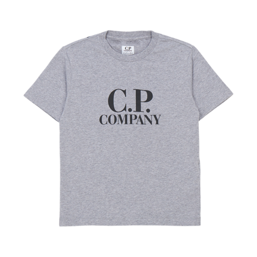 (Kids) C.P. Company U16 Cotton Jersey 30/1 Graphics T-Shirt Grey Melange - 25SS