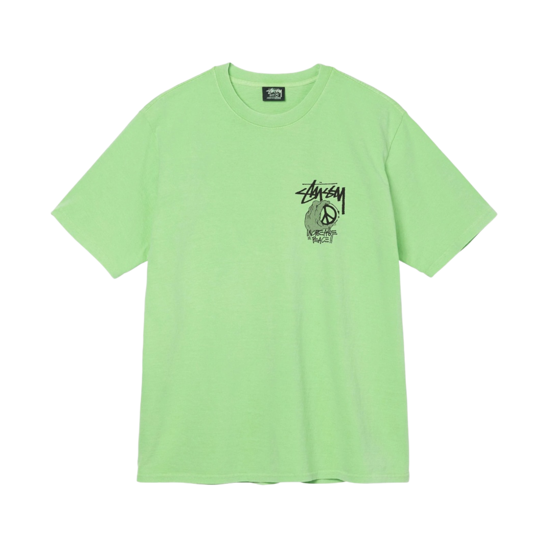 스투시 피스 핸드 피그먼트 다이드 티셔츠 그린(Stussy Peace Hand Pigment dyed T-Shirt Green) - 2