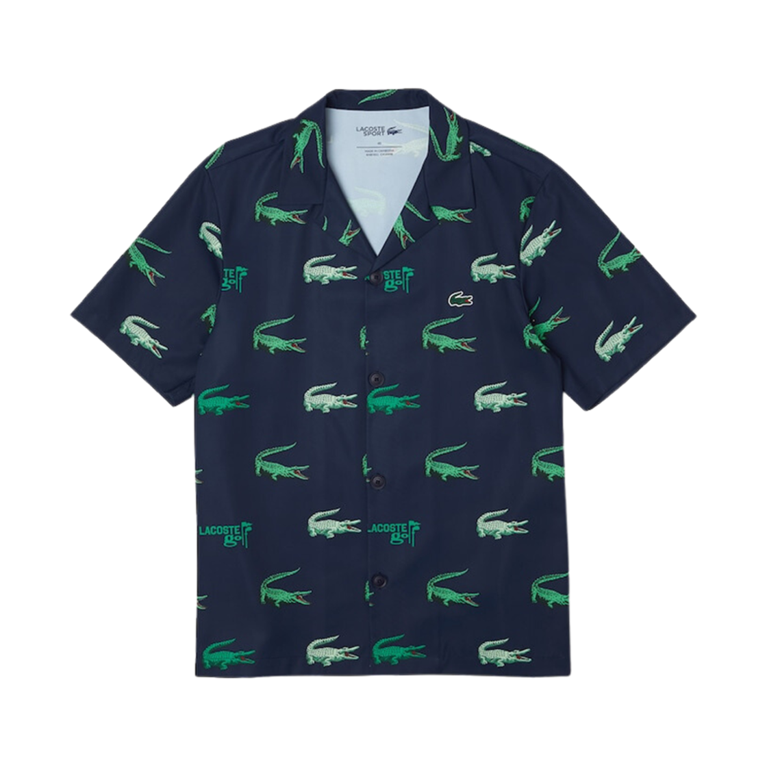 라코스테 크록 패턴 골프 셔츠 네이비 블루(Lacoste Croc Pattern Golf Shirt Navy Blue) - 1