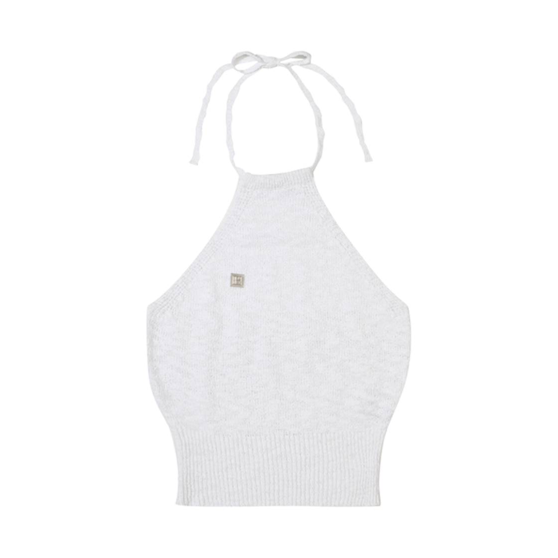 (W) 보헤미안 서울 홀터 슬리브리스 니트 화이트((W) Bohemian Seoul Halter Sleeveless Knit White)