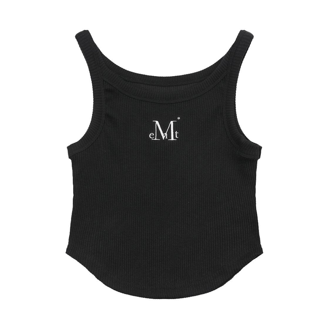 P00000WR_01 MUCENT Eva Back Detail Crop Sleeveless Black
