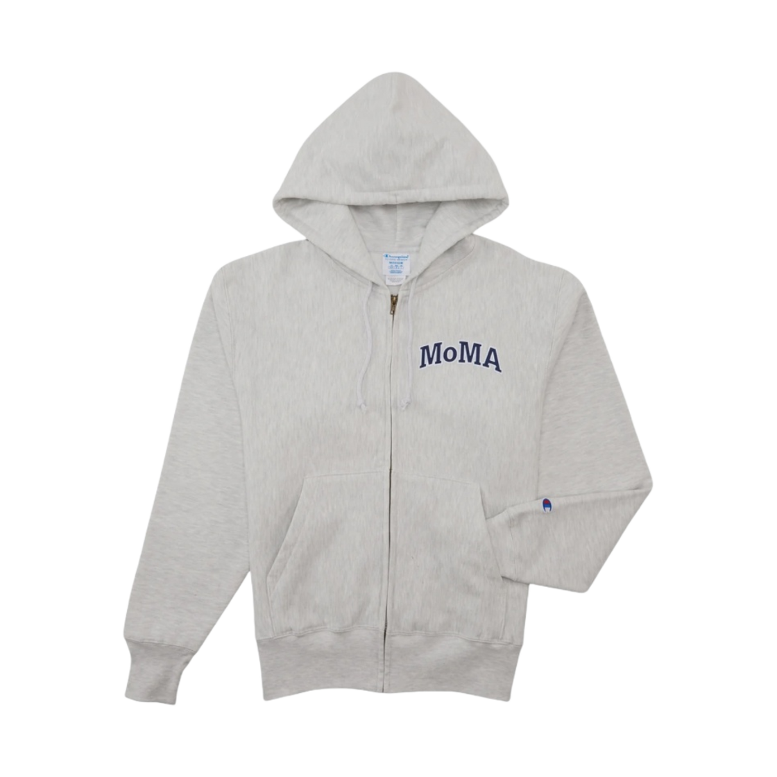 - Champion x MoMA Zip-Up Hoodie Silver Gray