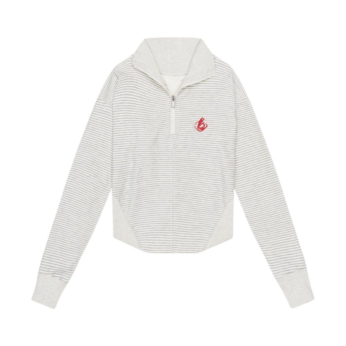 쿄 백 컷아웃 하프넥 풀오버 멜란지 오트밀(Kyo Back Cutout Halfneck Pullover Melange Oatmeal)