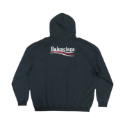 Balenciaga Political Campaign Large Fit Hoodie Black