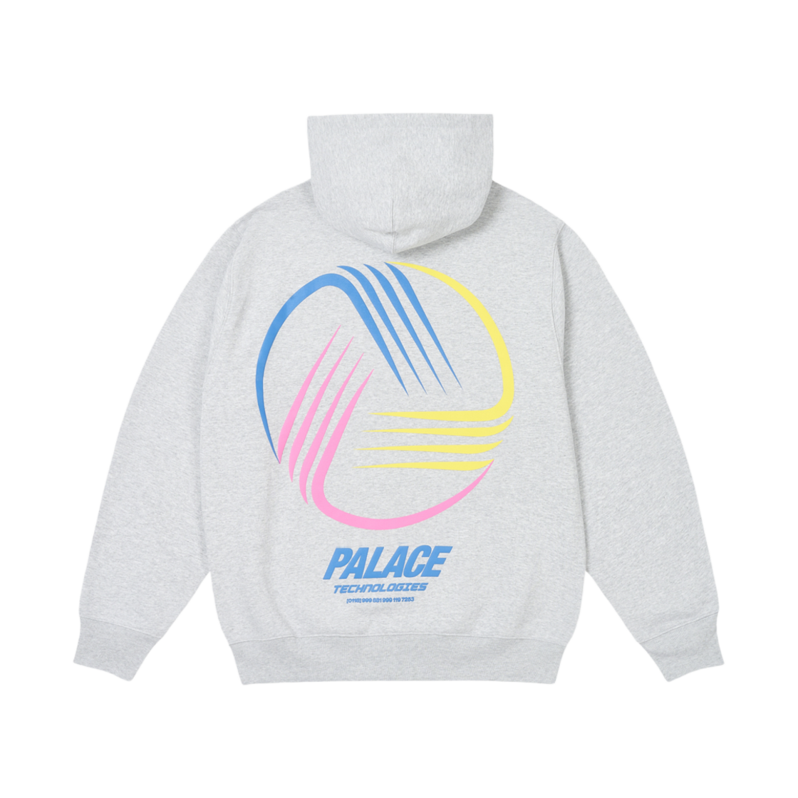 - Palace Technologies Hood Grey Marl - 24FW
