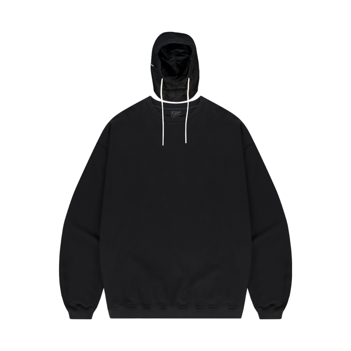 24Q3ODULT07BK OFFGRID Balaclava Detachable Quilted Sweatshirt Black