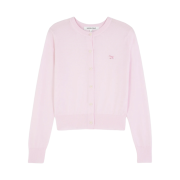 (W) Maison Kitsune Baby Fox Patch Regular Cardigan Pale Pink